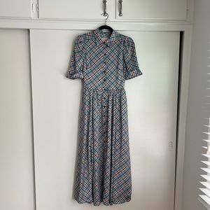 Gal Meets Glam Size 2 Plaid Maxi